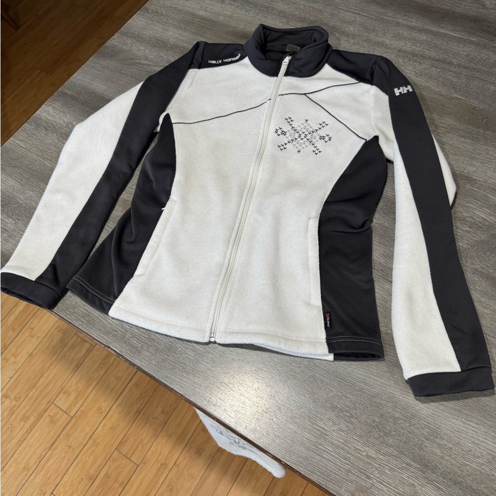 Helly Hansen Women's Black and White Fleece Jacket